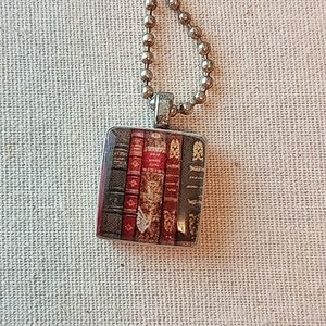 Booklover's Scrabble Tile Necklace